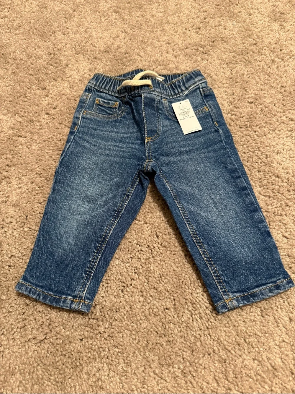 Old Navy Mustard Long-Sleeve Baby Bodysuit with Chest Pocket